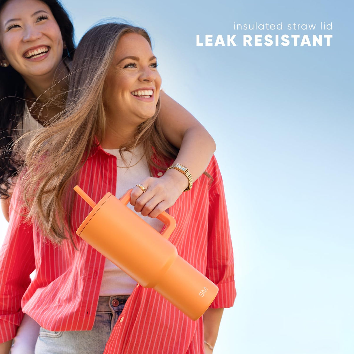 Simple Modern Halloween 40 oz Trek Tumbler with Handle and Straw Lid | Nightmare Before Christmas Cup Holder Friendly Insulated Stainless Steel Travel Mug | Skellington Head