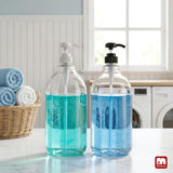 GMISUN Laundry Detergent Soap Dispenser, Liquid Laundry Detergent Dispenser, Container for Farmhouse Laundry Room Decor, Organizer for Liquid SoftenerBleach Heavy Duty Plastic Bottle(64 Oz 3 Pack)