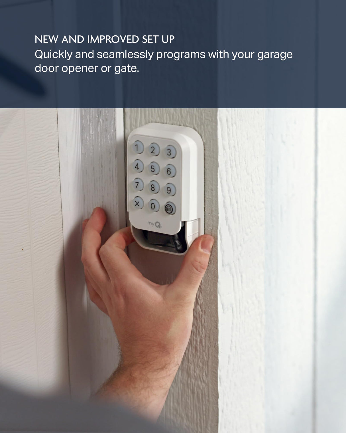 Chamberlain Genuine myQ Garage Door Opener Keypad – Wireless Exterior Keyless Entry, Secure Pin Access, Weather Resistant – Works with Chamberlain, LiftMaster & Craftsman Openers