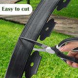 Garden Edging 60ft x 2 Inch Black Landscape Edging, 54 Spikes for Lawn 2 Inch Tall