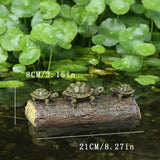 Generic Three Turtle Floating Sculptures - Pond Decoration, Green Resin Turtle Statue, Water Landscape Garden Floating Decoration
