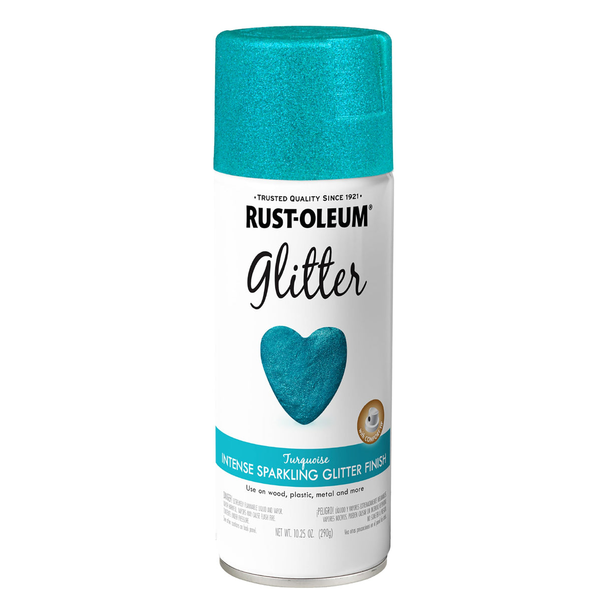Rust-Oleum 302573 Specialty Glitter Spray Paint, 10.25 Oz, Turquoise