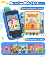 Sueseip Smart Phone for Kids Toys Age 4-6, Christmas Birthday Gifts Dinosaur Toddler Toys for Boys 5-7, Touchscreen Dual Camera Kids Cell Phone for Boys Age 8-10, with Games,SD Card,Screen Protector