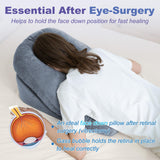 HOMCA Face Down Pillow After Eye Surgery - Home Massage Pillow Face Down for Bed, BBL Pillow After Surgery Stomach Sleeping Pillow with Shredded Memory Foam and Removable Cover