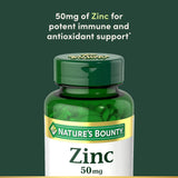 Nature’s Bounty Zinc 50mg,Immune Support & Antioxidant Supplement,Promotes Skin Health,1 Caplet Per Day,Gluten Free,250 Vegetarian Caplets,(Pack of 2)