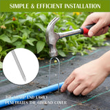 Whonline 200 Pack Landscape Staples, 6 Inch Round-top Garden Stakes