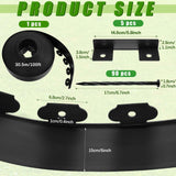 Chapou 6'' x 100' Landscape Edging Kit Plastic Garden Edging Border Coil No Dig Include 90 Anchoring Spikes for Lawn Garden Grass Yard Home School, Black