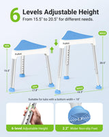 Space-Saving Triangular Shower Chair for Inside Shower with EVA Pad, 400 lbs Adjustable Shower Chair for Elderly and Disabled, Non-Slip Shower Seat, Bath Chair for Tub, Tool-Free, FSA/HSA Eligible