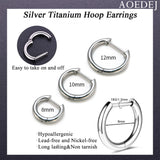 AOEDEJ G23 Titanium Hoop Earrings 18G Small Huggie Hoop Earrings