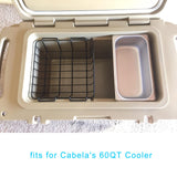 Cooler Basket for YETI Tundra 50 or 65,Inside Dry-Goods Basket Compatible with Cabela's 60QT, Igloo BMX 52QT, Ozark Trail 52QT,Pelican Elite (45 & 70) etc,Stainless Steel Wire Cooler Rack