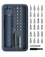 HOTO 25-Piece Upgraded Electric Screwdriver Kit, 1/4'' Hex, Magnetic Lid, 1500mAh Rechargeable Cordless Screwdriver, LED Light, Ideal for Furniture Assembly, Home Repair & Garage Projects