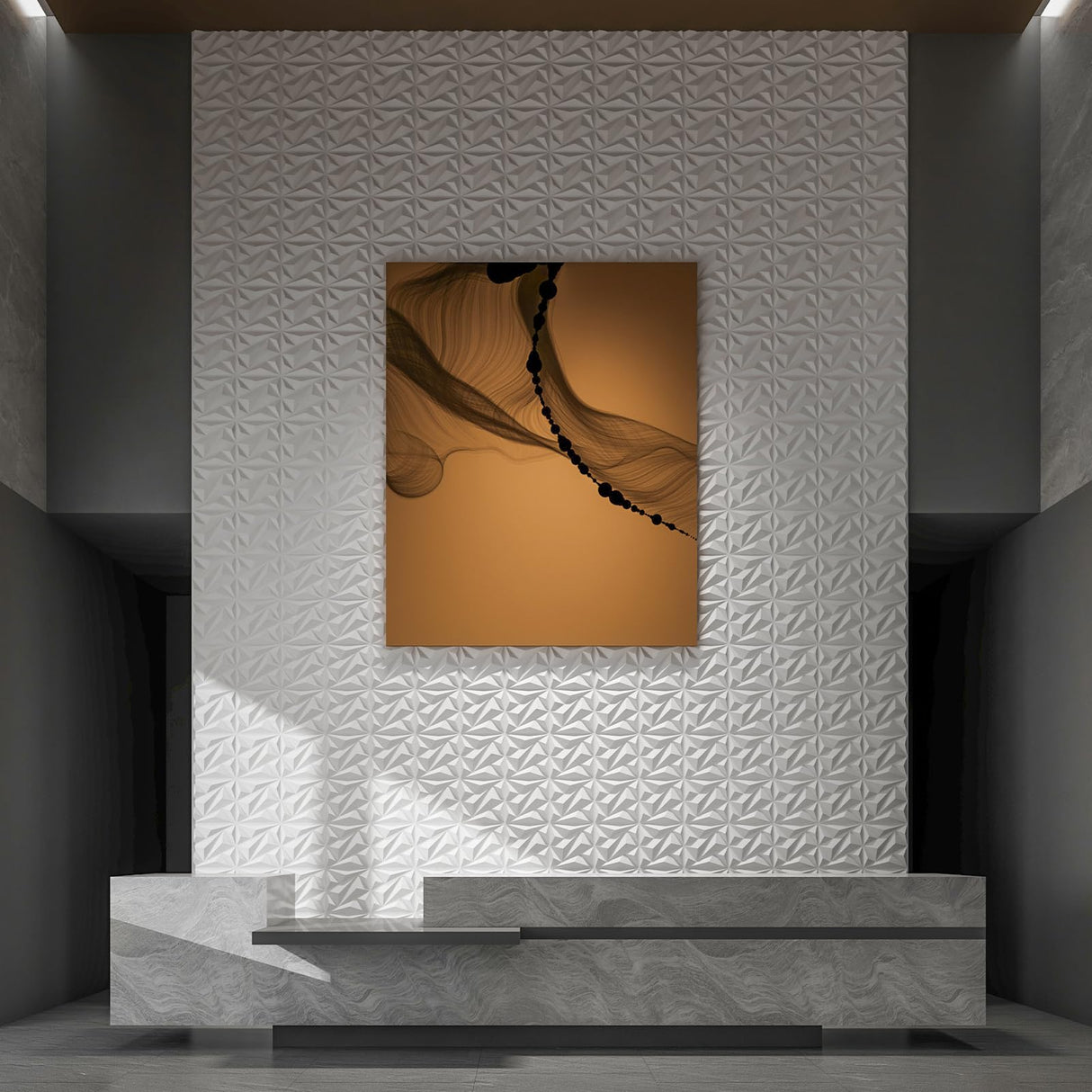 Art3dwallpanels 50 Pack 3D Wall Panel Diamond for Interior Wall Décor, PVC Flower Textured Wall Panels for Living Room Lobby Bedroom Hotel Office, White, 12''x12''