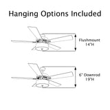 RIVER OF GOODS Alabaster LED Mesh Caged Ceiling Fan - 52" L X 52" W - White/Oak Wood-Grain Blades