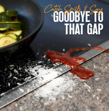 Linda’s Essentials Stainless Steel Stove Gap Covers (2 Pack) Adjustable Length 13.8" to 27.5" Stainless Steel, Steel Adjustable Gap Covers, Counter, Oven & Stove Gap Filler