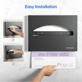 Toilet Seat Cover Dispenser Wall Mounted Stainless Steel Matte Black