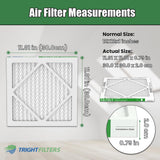 TRIGHTFILTERS 12x12x1 Air Filter 6 Pack, Durable MERV 8 Pleated Home HVAC AC Furnace Filters, Lightweight Compact Air Conditioner Filter Replacement