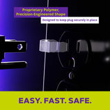 Snug Plug Loose Outlet Plug Fix & Outlet Insert | Prevent Plug from Being Unplugged & Save Money On Electricians – Clear Plastic Plugs for Outlets Keep Loose Plugs Secure – (25/Pack Clear)