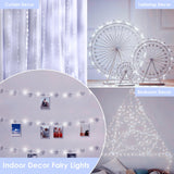 66FT 200 LED Fairy Lights Plug in, 8 Modes Twinkle Lights Cool White