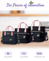 GLORIEROO Deluxe Insulated Lunch Box Bag Women - Leakproof Waterproof Cooler with Multi Pockets Removable Strap for Work Picnic - Teacher Mothers Day Christmas Birthday Gifts