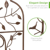 Best Choice Products Set of 2 60x15-inch Iron Arched Garden Trellis w/Branches, Birds for Lawn, Garden, Backyard, Climbing Plants