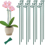 36” Tall Plant Stakes, 6 Pack Plant Support Stakes,6mm Heavy-Duty Metal Garden Stakes, Flower Stakes for Lilies, Dahlias, Gladiolus, Sunflowers, Tomato, Clematis