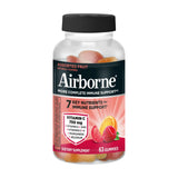 Airborne 750mg Vitamin C Gummies for Adults, Immune Support Supplement with Powerful Antioxidants Vitamins A C & E - 2x63ct Bottles (126 Gummies), Assorted Fruit Flavor