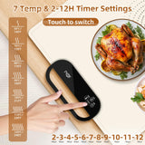 Food Warming Mat – Fast Heating Electric Warming Tray with 7 Temp Settings, 11-Hour Timer & Auto Shut-Off, Foldable Silicone Mat with Child Lock, Portable Warming Pad for Buffets, Holidays – Beige