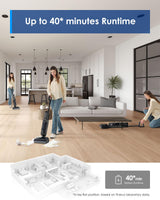 Tineco Floor ONE i6 Stretch Wet Dry Vacuum Cleaner, Vacuum & Mop All in One, 20kpa Powerful Suction, Up to 40 Minutes Runtime, 180° Lay-Flat, Anti-Tangle Design, Full-Path Self-Cleaning&185℉ Flashdry