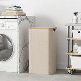 Lifewit 105L Large Laundry Basket with Lid, Removable Bags, Beige
