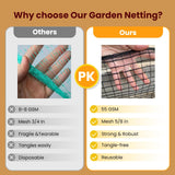 ORIVOGAS Deer Fence Netting,Plastic Mesh Fence 6.5x50ft,Reinforced Edges 55gsm Heavy Duty Animal Barrier,Ideal for Garden Netting,Against Bird,Temporary Fence,Fruit Plant Protection,Black