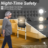 KingPavonini Bed Rails for Elderly Adults Safety, with Motion Light & Storage Pouch, FSA/HSA Eligible 400LBS Robust Bed Assist Rail with Support Legs for Seniors & Surgical Patients,Tool-Free Assembly