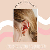 Nova Gold Filled Ear Cuff | Adjustable Ear Cuff | Non Pierced | 10mm | Handmade | 14K Gold | Cartilage Piercing | Smooth Design