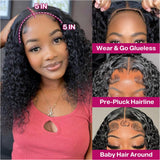 Ailwelia Deep Wave Bob Wig Human Hair 200% Density 5x5 Hd Lace Closure Wigs Human Hair Bob Wigs For Black Women Wear And Go Glueless Curly Bob Wig Deep Wave Wig 14 Inch