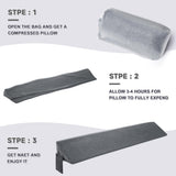 IFNOW King Size(76"x6"x10") Bed Wedge Pillow for Headboard, Mattress Gap Filler(0-8"), Bed Wedge for Gap Between Your Headboard and Mattress Dark Grey