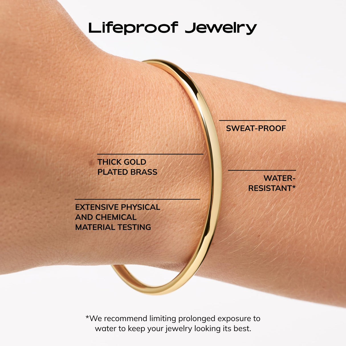 Ana Luisa Cuff Bracelets for Women - 14K Gold Plated & Silver Rhodium Cuff Bracelets - Sleek Designs Perfect for Layering - Hypoallergenic, Water-Resistant, Tarnish-Free Bracelet