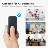 FOVKSUC Wireless Doorbell, Waterproof Door Bell with 60 Chimes, 5 Volume Levels & Mute Mode, Loud Door Bell Ringer Wireless for Home Classroom Office (2 Receiver & 2 Button, Black, U.S. Plug)