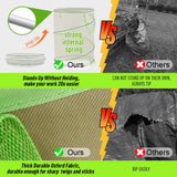 Colwelt Collapsible Garden Bag 47Gallon, Collapsible Leaf Bags with Hard Bottom, Heavy Duty Yard Waste Bag Leaf Bin, Leaf Pop up Trash Can (come with Leaf Scoop, Garden Gloves)