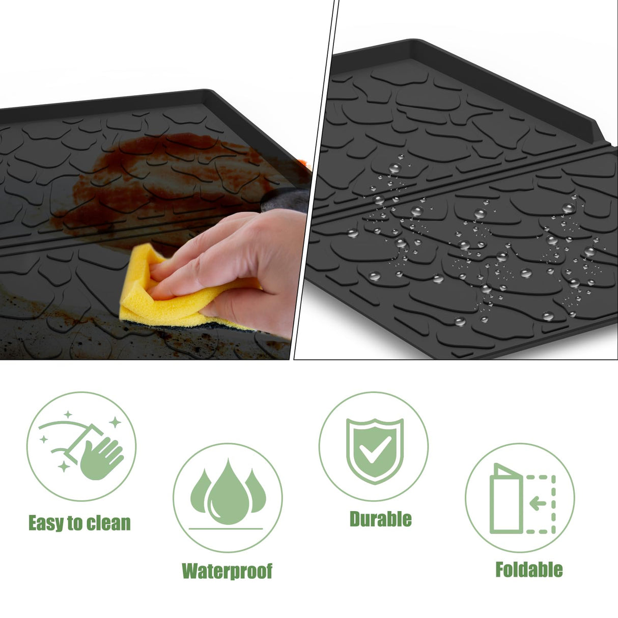 Vodolo Silicone Mat for Wonderfold Wagon W4,Luxe Accessories for Wonderfold Stroller to Protect Wagon from Sand, Dirt, and Water,Easy Clean