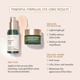 Biossance Squalane + Peptide Eye Gel - Ultra-Hydrating Under Eye Cream - Reduces Puffiness & Dark Circles - Eye Wrinkles Repair Moisturizer- Anti Aging & Hydrating, Day & Night Cream - 0.5oz