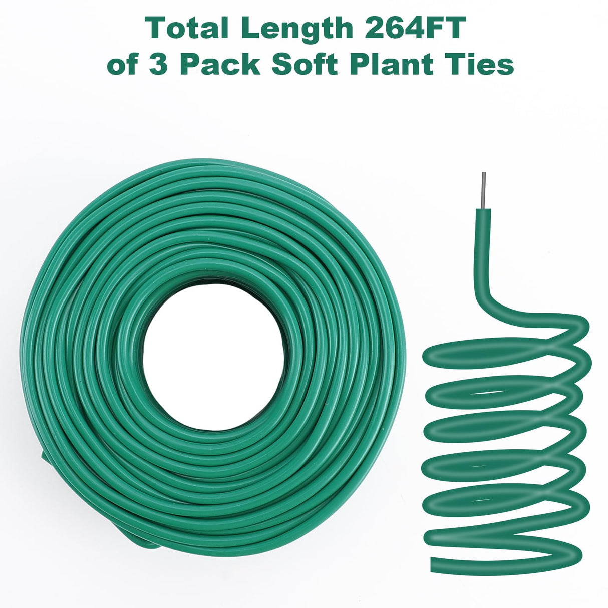 YDSL 88 feet Garden Flexible Wire, 3Pcs Soft Twist Plant Ties for Plant Vines and Office Organization (Diameter - 3MM)
