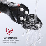 Electric Razor for Men, rategist Rechargeable Shaver, Waterproof Wet Dry Cordless, Adjustable Speeds, with Nose Hair Trimmer