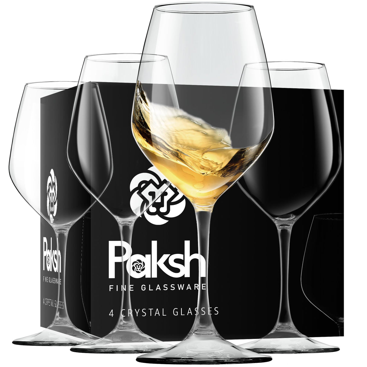 Paksh Novelty Italian White Wine Glasses - - Wine Glass Set for Parties, Weddings, Gifting - Clear Wine Glass, for Red and White Wine - Christmas Gift for Women & Men