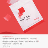 The Patch Remedy Energy Patch | Guarana, Taurine, Glucuronolactone, Green Tea, B Vitamins | 30 Patches