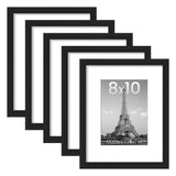 upsimples 8x10 Picture Frames, Gallery Wall Frames Set of 5, Black