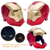 Open/Close Wearable Helmet with Eyes Glowing for Kids and Teens Mask Costume and Role-Play Dress Up, Ideal for Birthdays, Christmas, Halloween(Child Size)