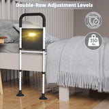 Bed Rails for Elderly Adults Safety: Adjustable Heights Assist Side Bed Rail with Motion Light & Storage Bag - Bed Railing Handle Support Bar Guard Rails Hold up to 350 Lbs for King Queen Full Twin