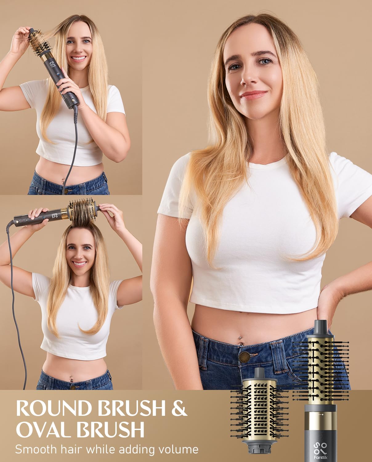 Fanttik C8 Nano 3.7V Cordless Electric Scissors & FanttikSolo 6 in 1 AirWave Air Auto Wrap Styler