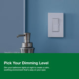 Lutron Diva LED+ Dimmer Light Switch for Dimmable LED, Halogen, and Incandescent Bulbs, 150 Watt, Single-Pole or 3-Way, DVCL-153P-WH, White