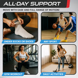 Sleeve Stars Ankle Brace for Women & Men, Ankle Wrap for Sprain, Compression Sleeve for Plantar Fasciitis Relief, Easy Customizable Support: w/ Removable Strap (Single/M:10"-12"/Mocha Brown)