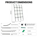 popsea 7.2 ft No-Drill Leaning Garden Trellis for Climbing Plants
